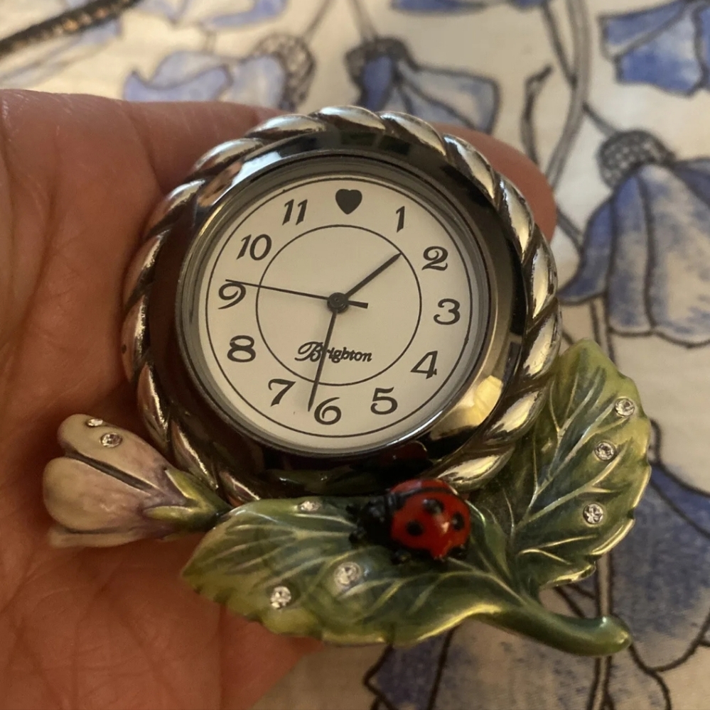 Brighton Desk Clock w/ladybug